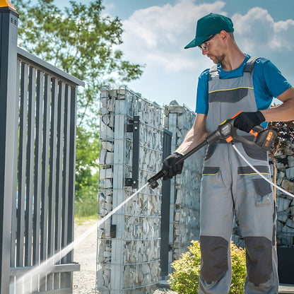 Cordless Pressure Washer, 652-PSI 1.1 GPM Portable Power Cleaner, Handheld High-Pressure Car Washer Gun With 4.0Ah Battery, Charger, 6-in-1 Nozzle, For Home/Floor Cleaning & Watering